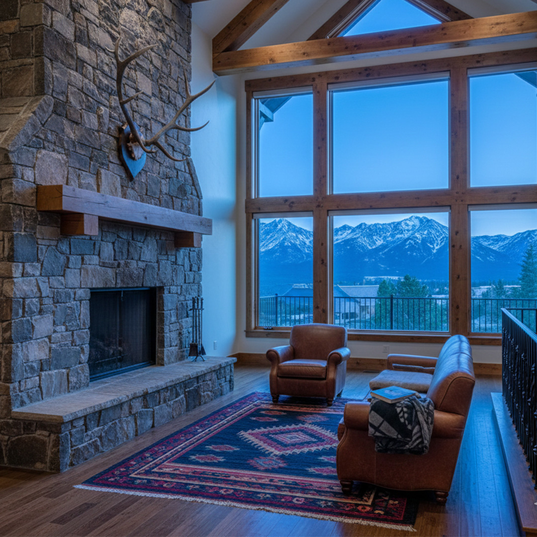 Mountain view living room